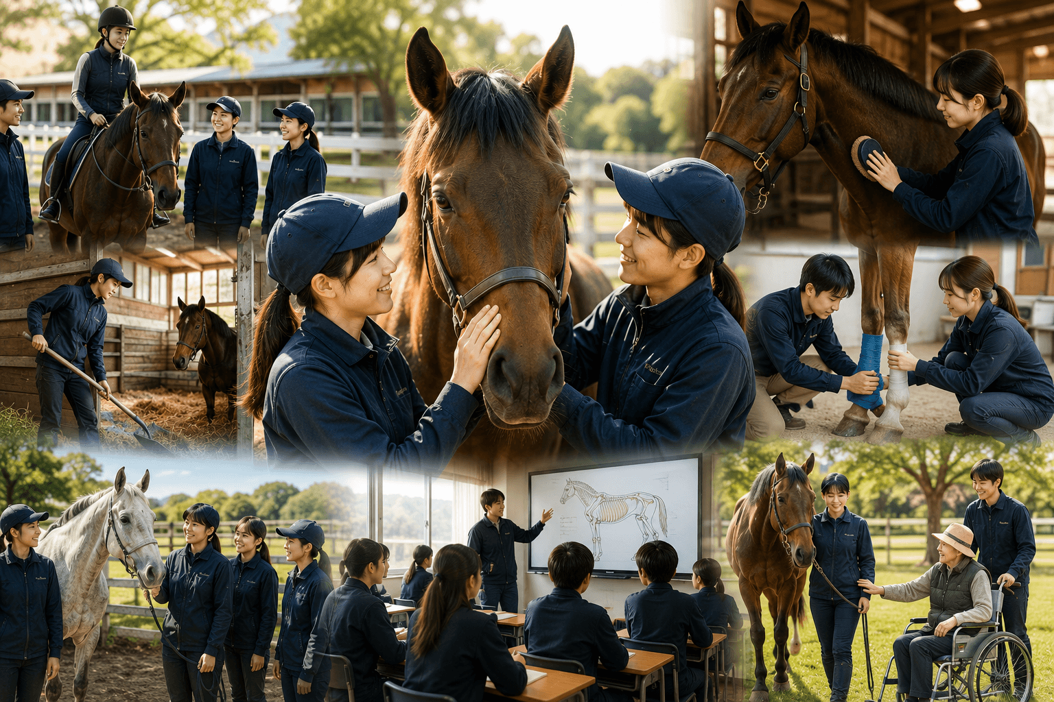 東関東馬事高等学院・専門学院での馬の管理・調教・福祉活動の実践